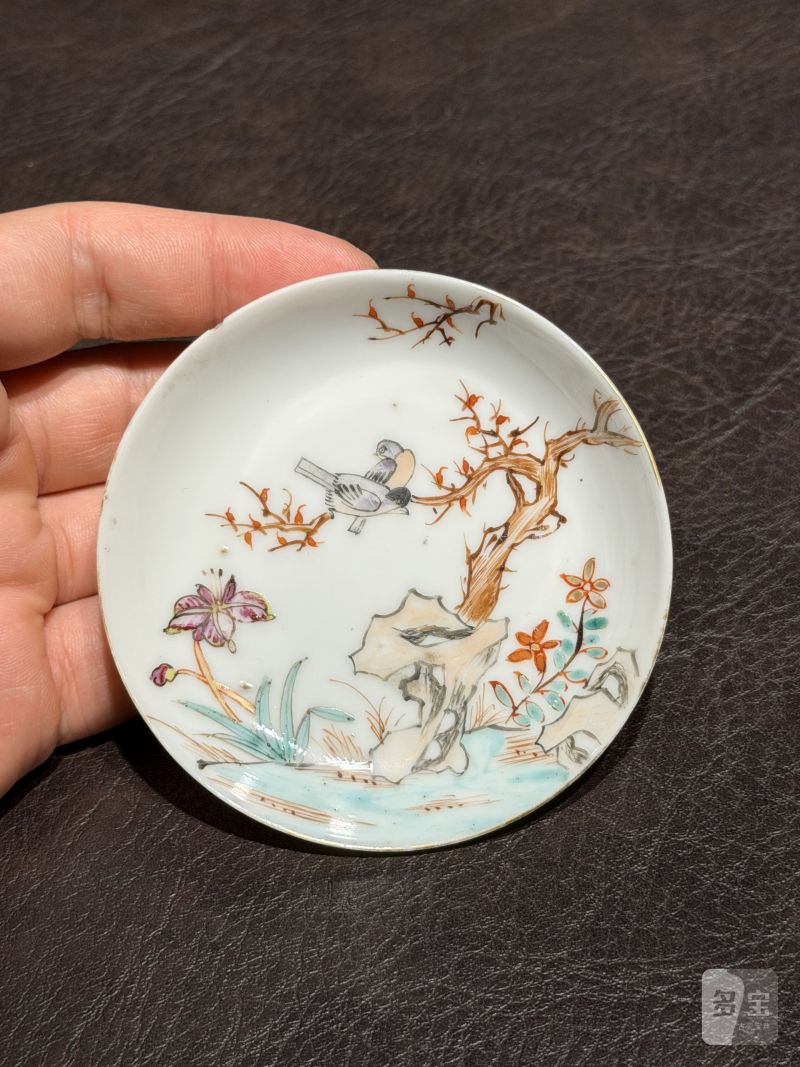清乾隆 粉彩花鸟纹茶具一套25件 - 图101